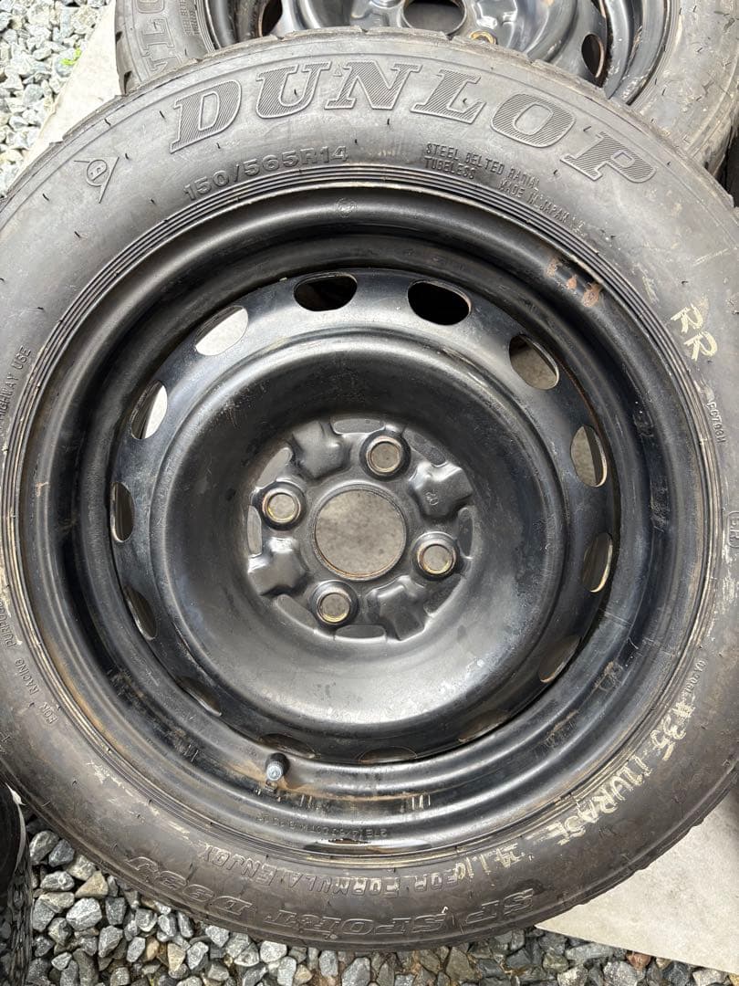 引張りデミオ鉄チン14×6J 22年DUNLOP 150/565/R14 4本⭐️