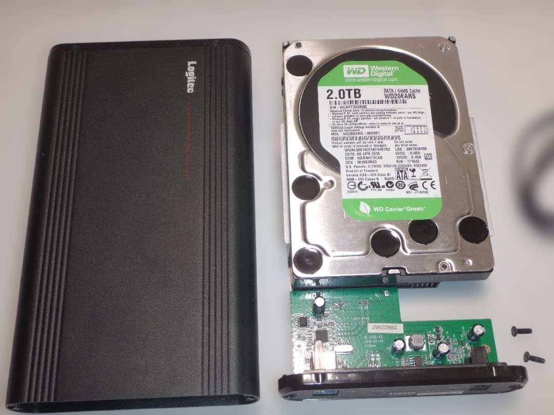 外付けハードディスク・ドライブ Western Digital 2000GB 2TB HDD