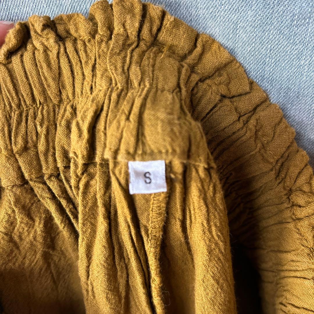 ヂェン先生の日常着　テーパードパンツ薄地　Sサイズ　唐茶