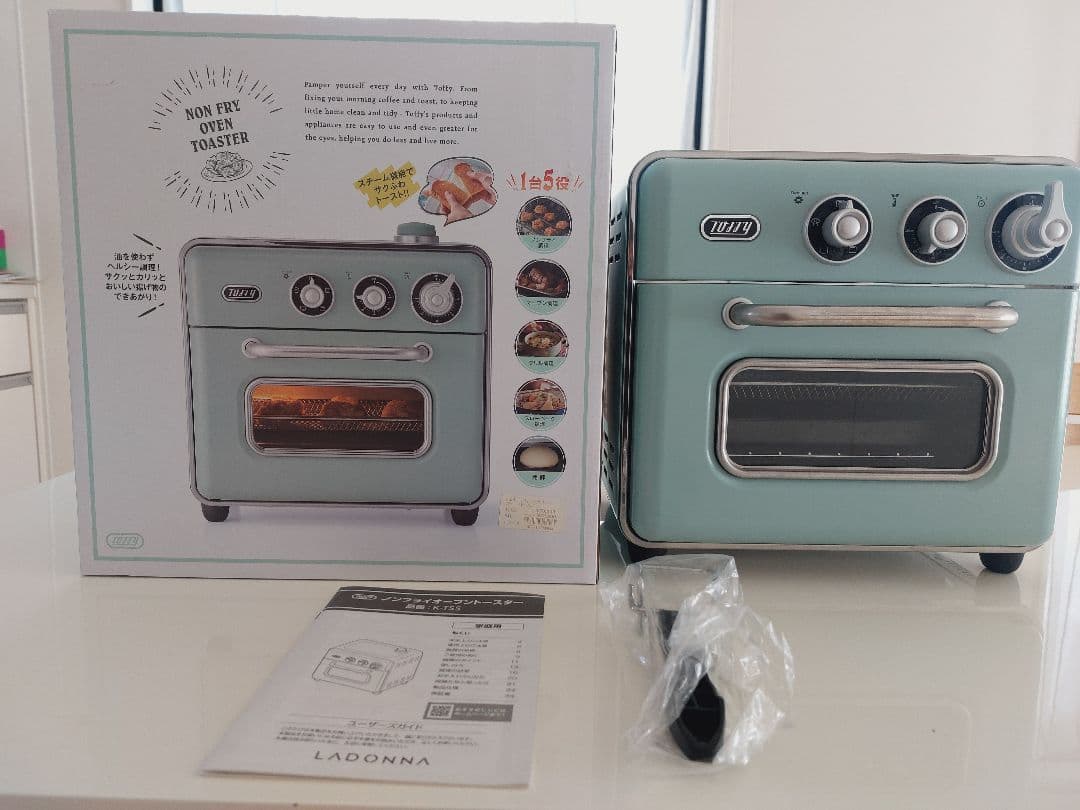 Toffy　トフィーノンフライオーブントースター K-TS5-PA 　1台5役