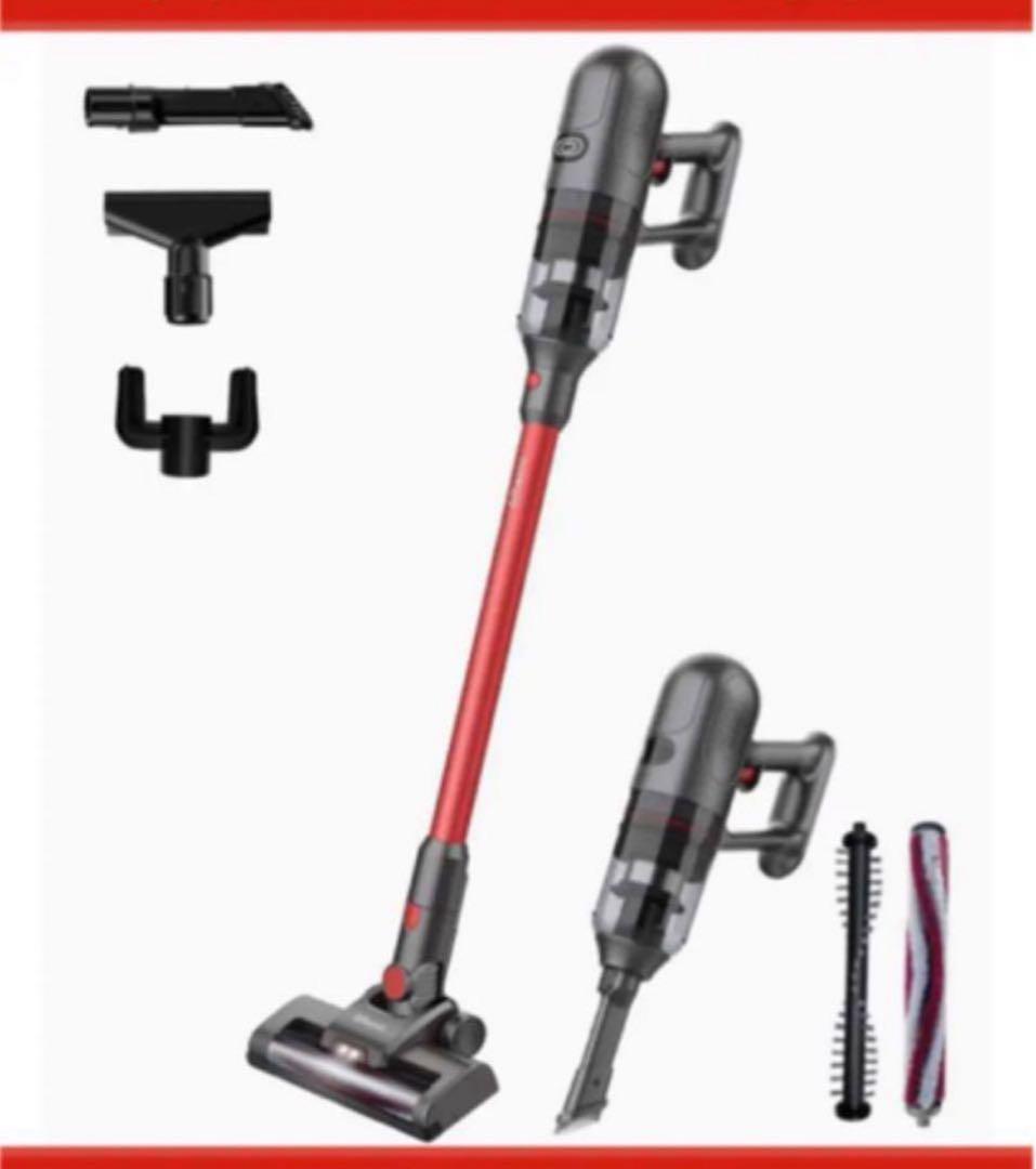 コードレス掃除機 高密度HEPA LEDライト 2WAY 充電式バッテリー