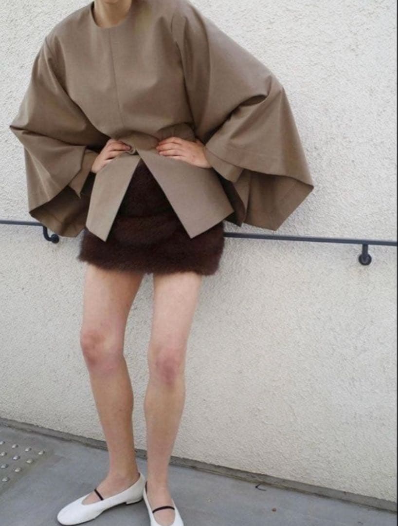 クラネ　FAKE FUR LOW WAIST MINI SKIRT