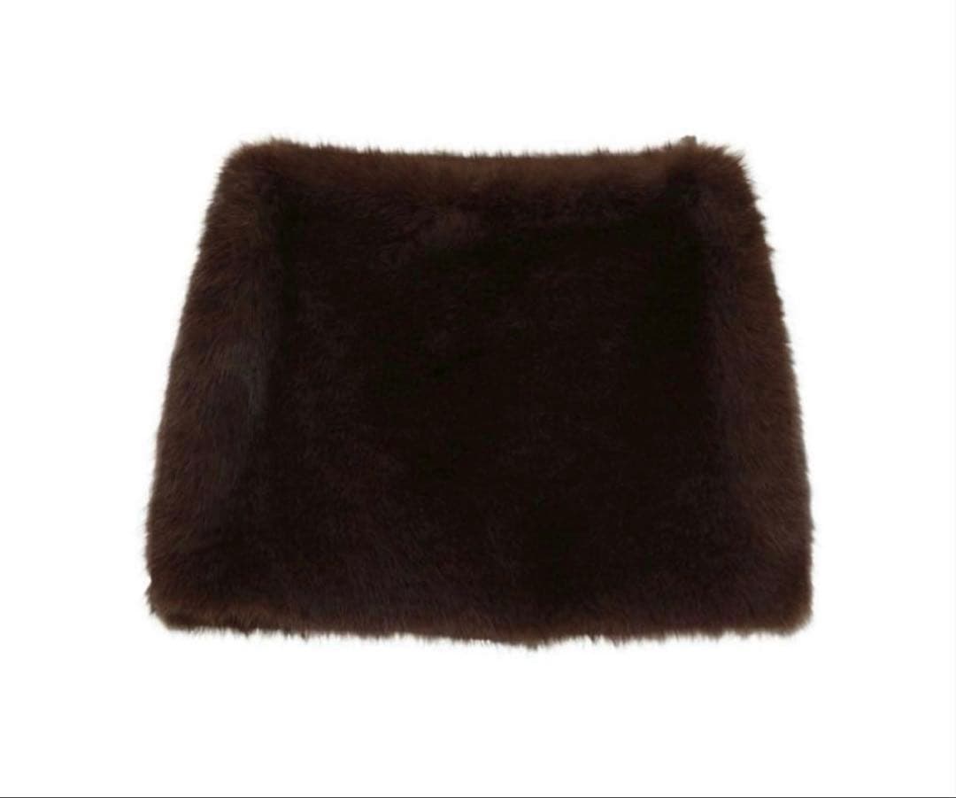 クラネ　FAKE FUR LOW WAIST MINI SKIRT
