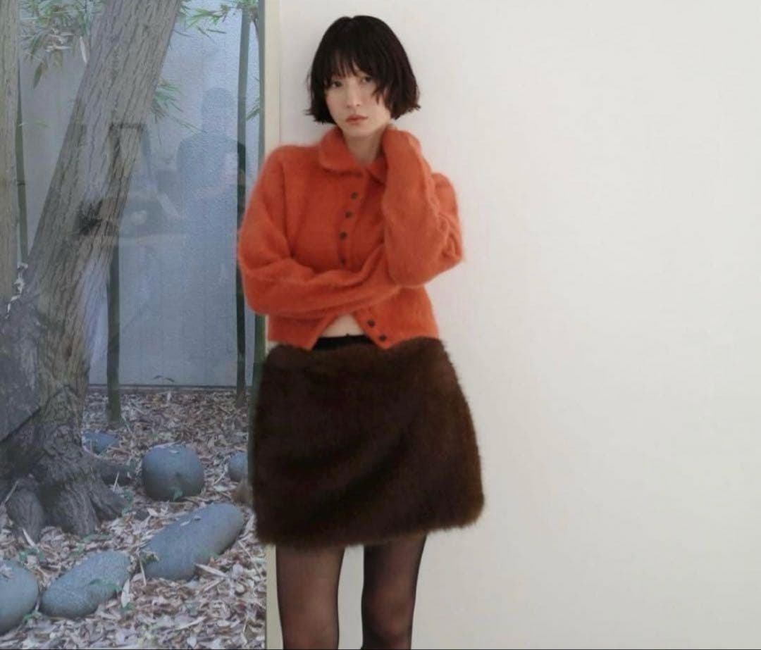 クラネ　FAKE FUR LOW WAIST MINI SKIRT