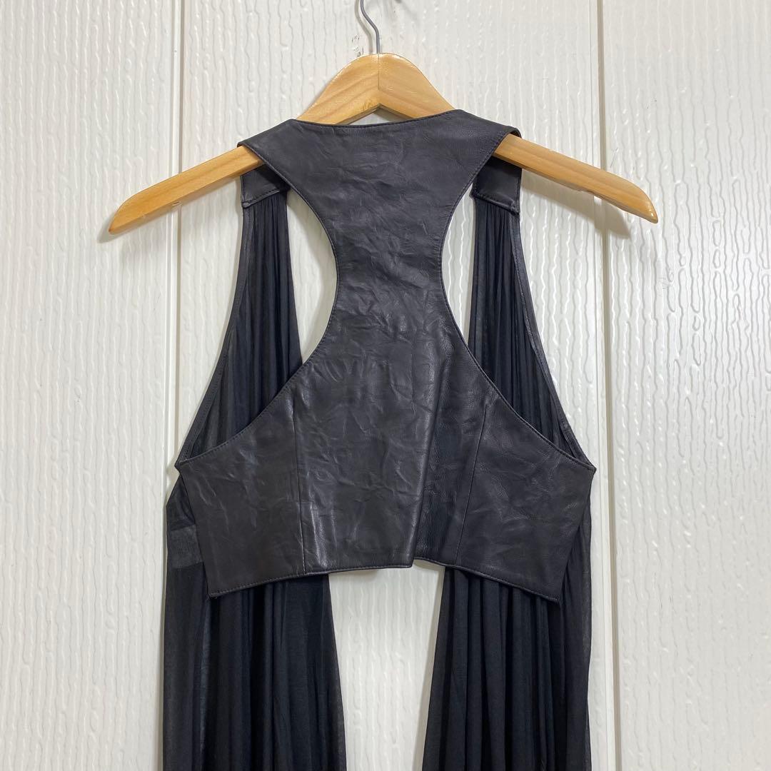 未使用 Faliero Sarti × rin 羊革 シープレザー ロングジレ