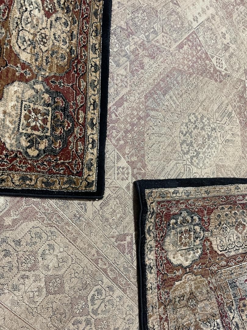 【定価88000円美品】高密度ウィルトン織り高級ペルシャ柄絨毯肉厚ヴィンテージ風