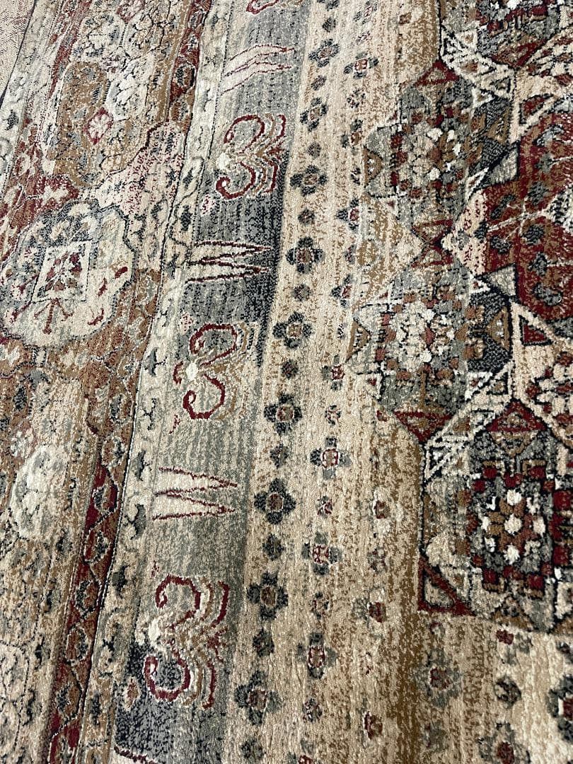 【定価88000円美品】高密度ウィルトン織り高級ペルシャ柄絨毯肉厚ヴィンテージ風