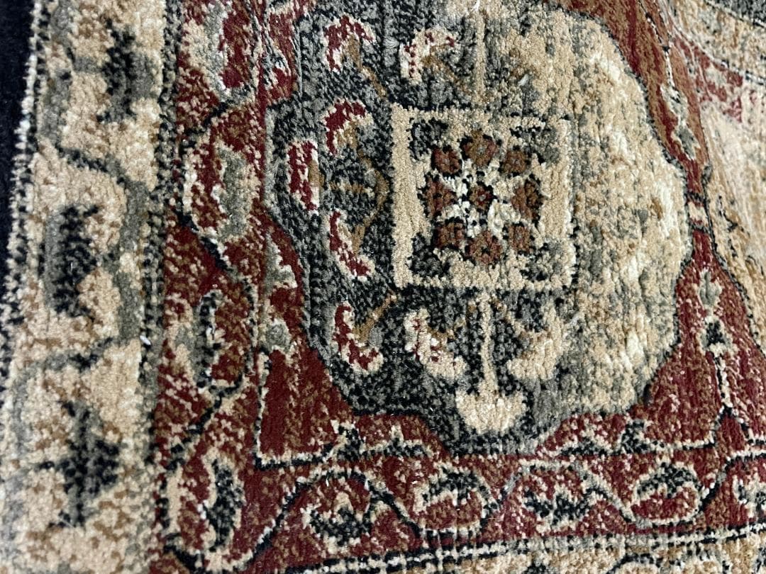 【定価88000円美品】高密度ウィルトン織り高級ペルシャ柄絨毯肉厚ヴィンテージ風