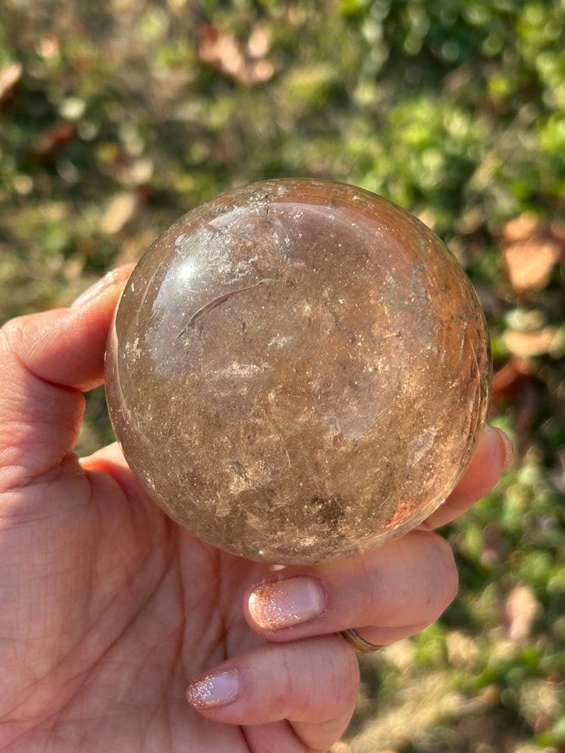 ⭐️ビックサイズ❣️2点セット✨ モリオン＆スモーキークオーツ　スフィア　台座つき⭐️