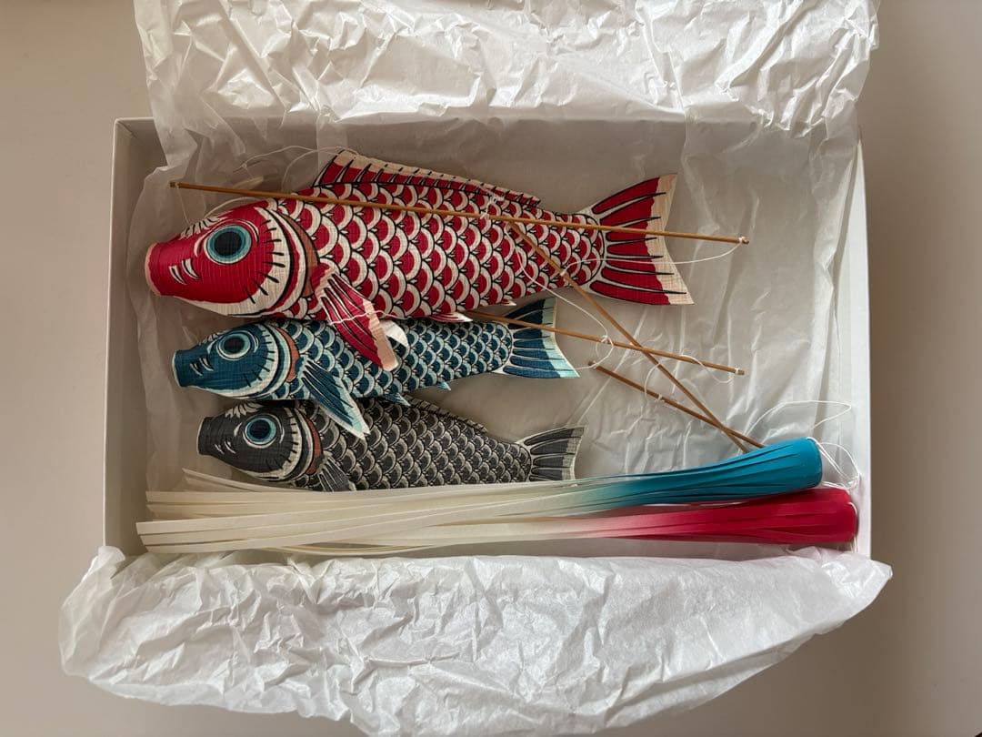 いせ辰　鯉のぼり　モビール　和紙