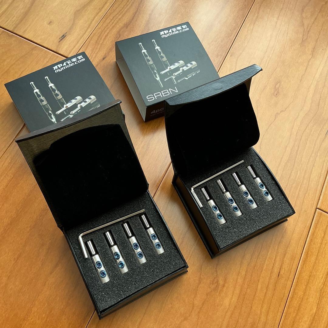 【極美品】オヤイデ　バナナプラグ　SRBN 　（２セット）　ロジウムメッキ