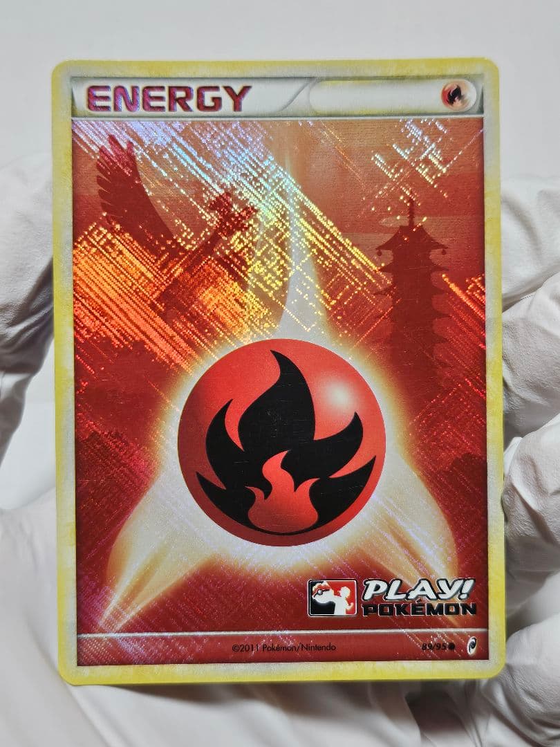 【英語版ポケモンカード】基本炎エネルギー ホウオウ背景 PLAY!POKEMON
