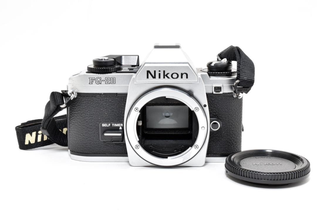 超美品 ニコン FG-20 シルバー フィルムカメラ　モルト新品交換済 H247