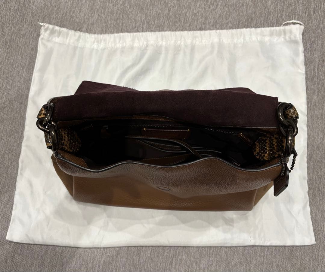 ★*★様 COACH・ブラウン・レザーハンドバッグ・ブティックライン・ハンドバッ