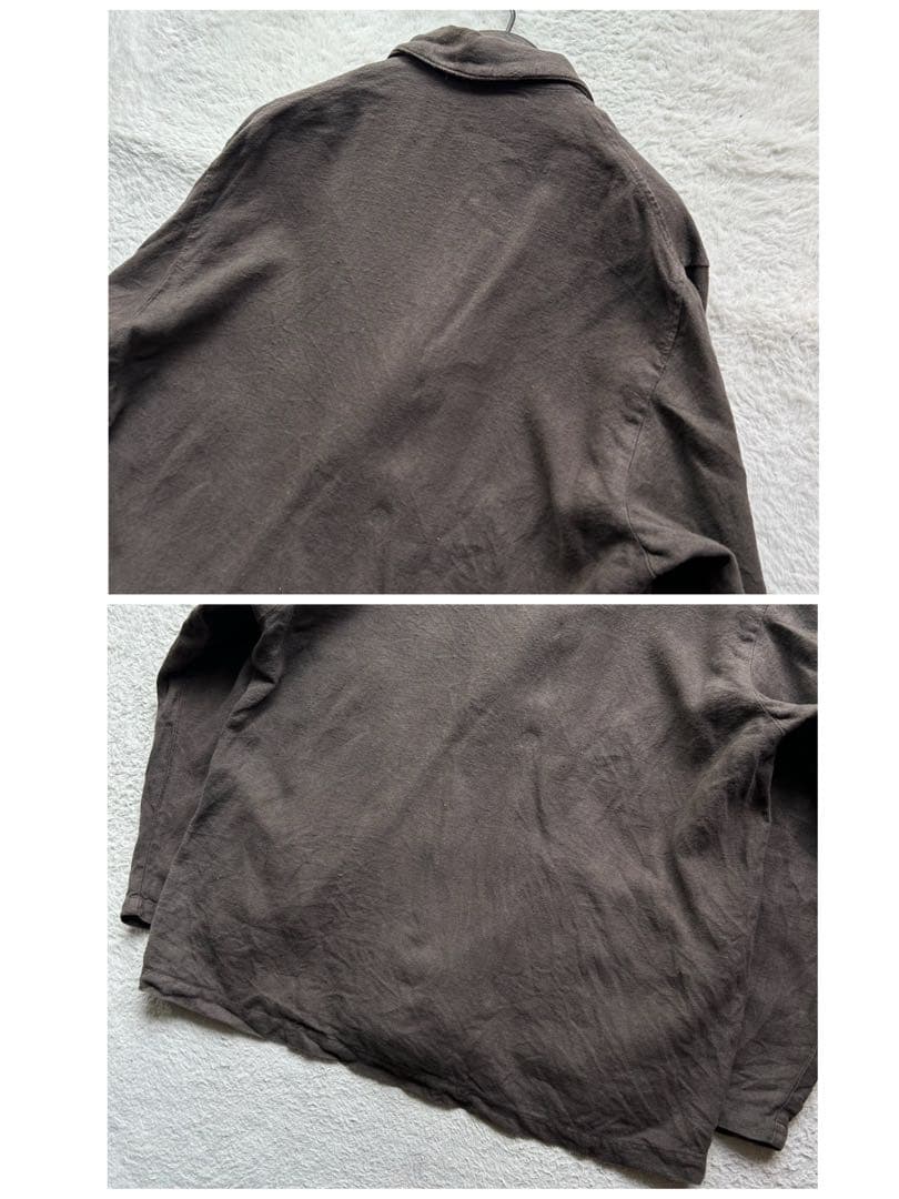 【美品】ネストローブコンフェクト 起毛リネンダブルブレストジャケット 22AW