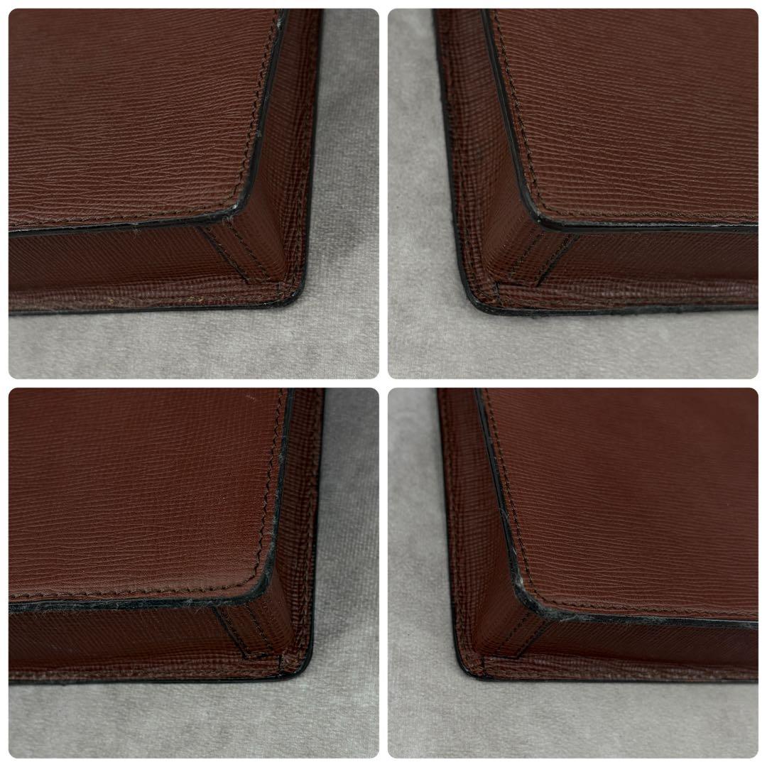 ソメスサドル ブリーフケース ビジネスバッグ サドルレザー 本革 鍵 ブラウン