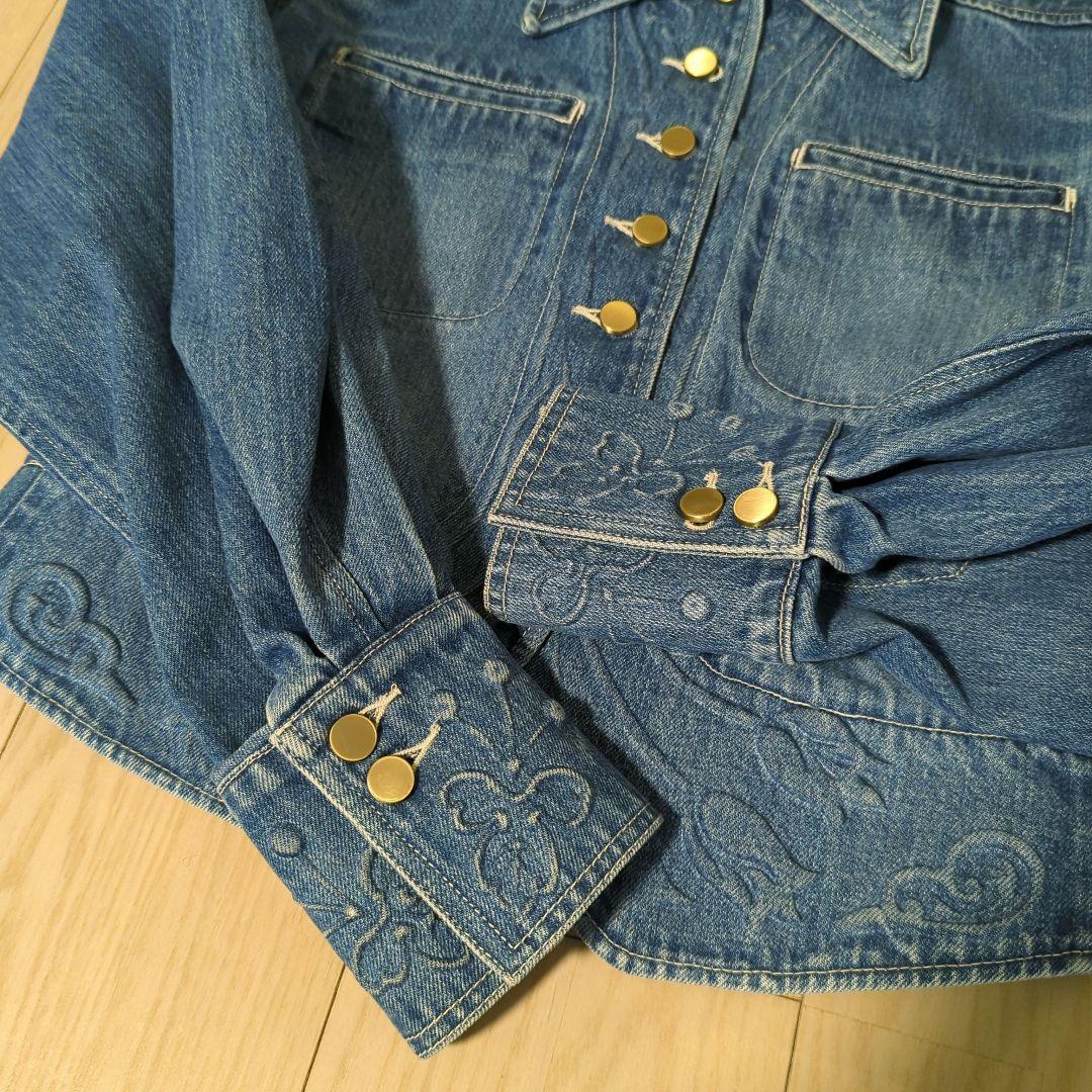 mame kurogouchi エンボス デニム ジャケット 24SS