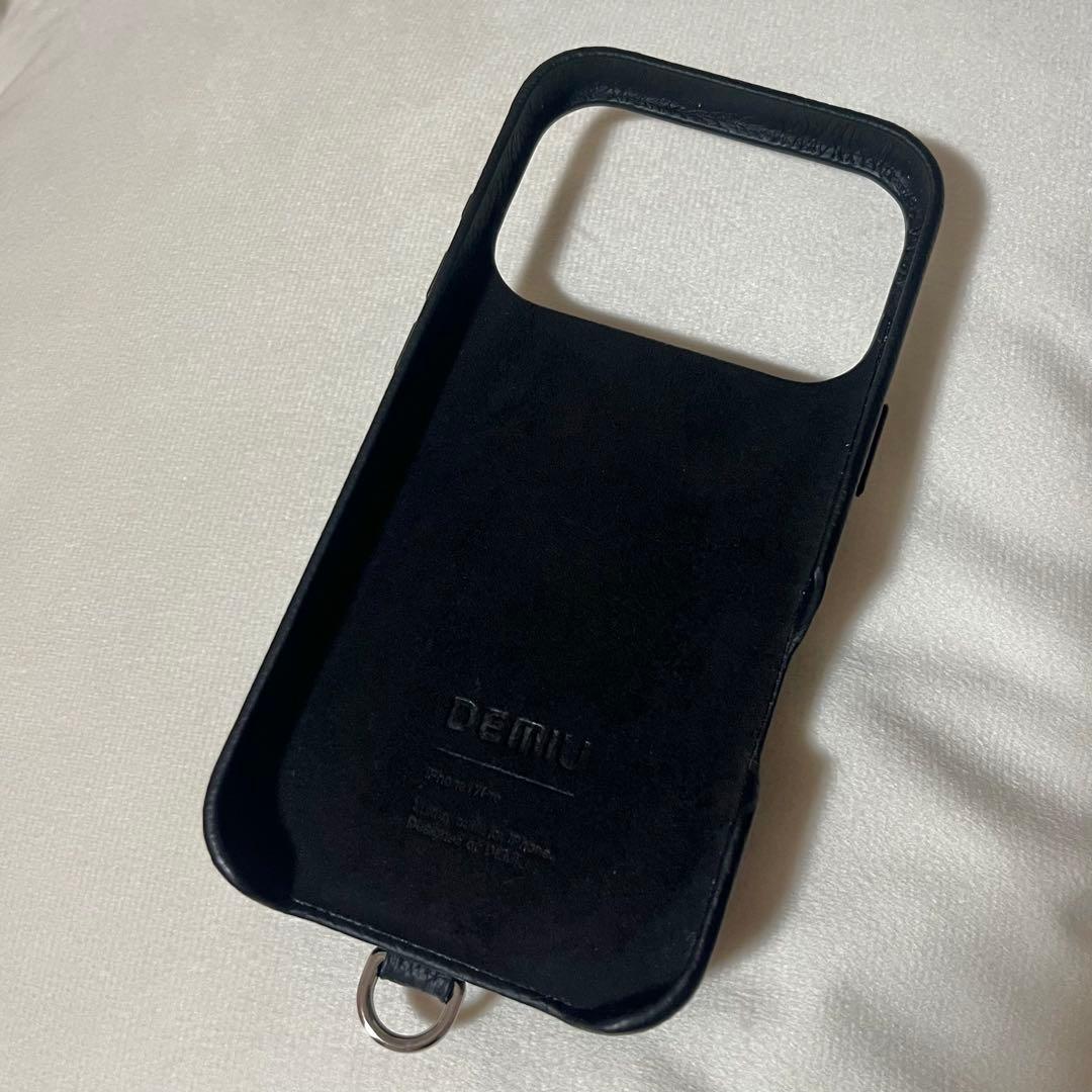 DEMIU デミュウ iPhone スマホケース 17pro サイズ ブラック黒
