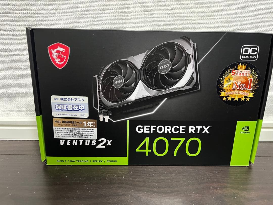 グラフィックボード・グラボ・ビデオカード MSI RTX 4070 12GB VENTUS 2X OC