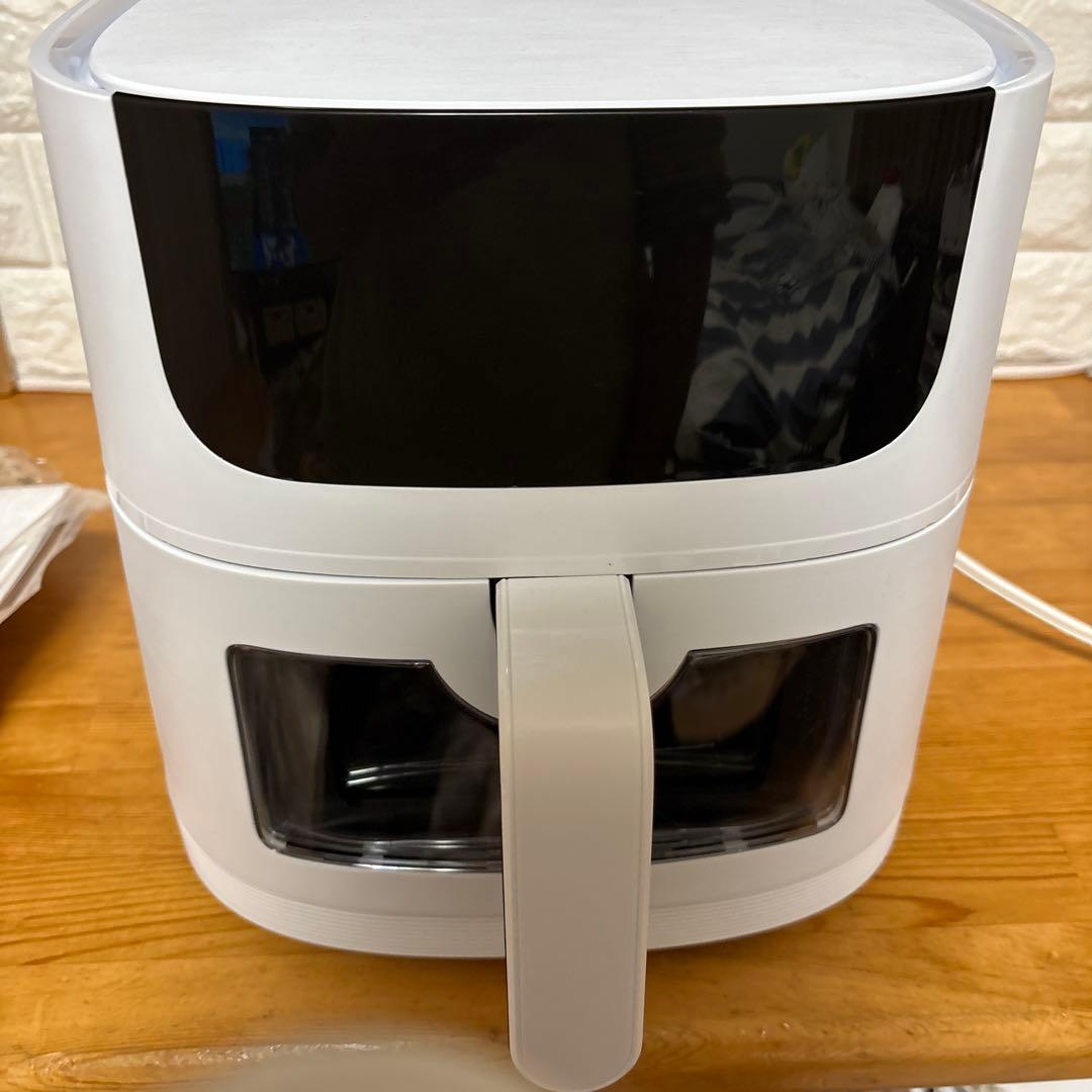 ホワイト ノンフライヤー 中型 使い捨てトレイ付き