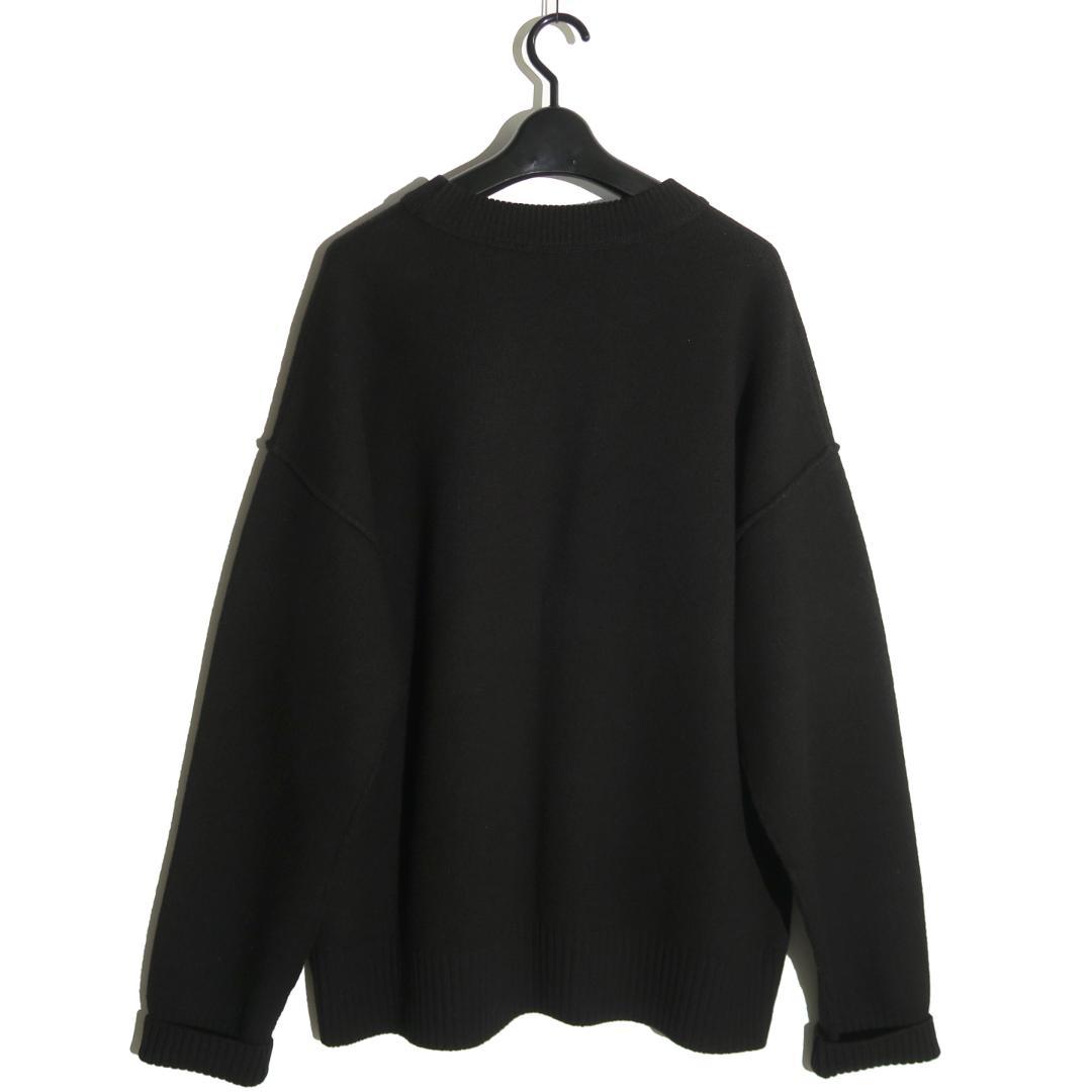 Ami Paris クルーネック ハートロゴ セーター XL ブラック ニット