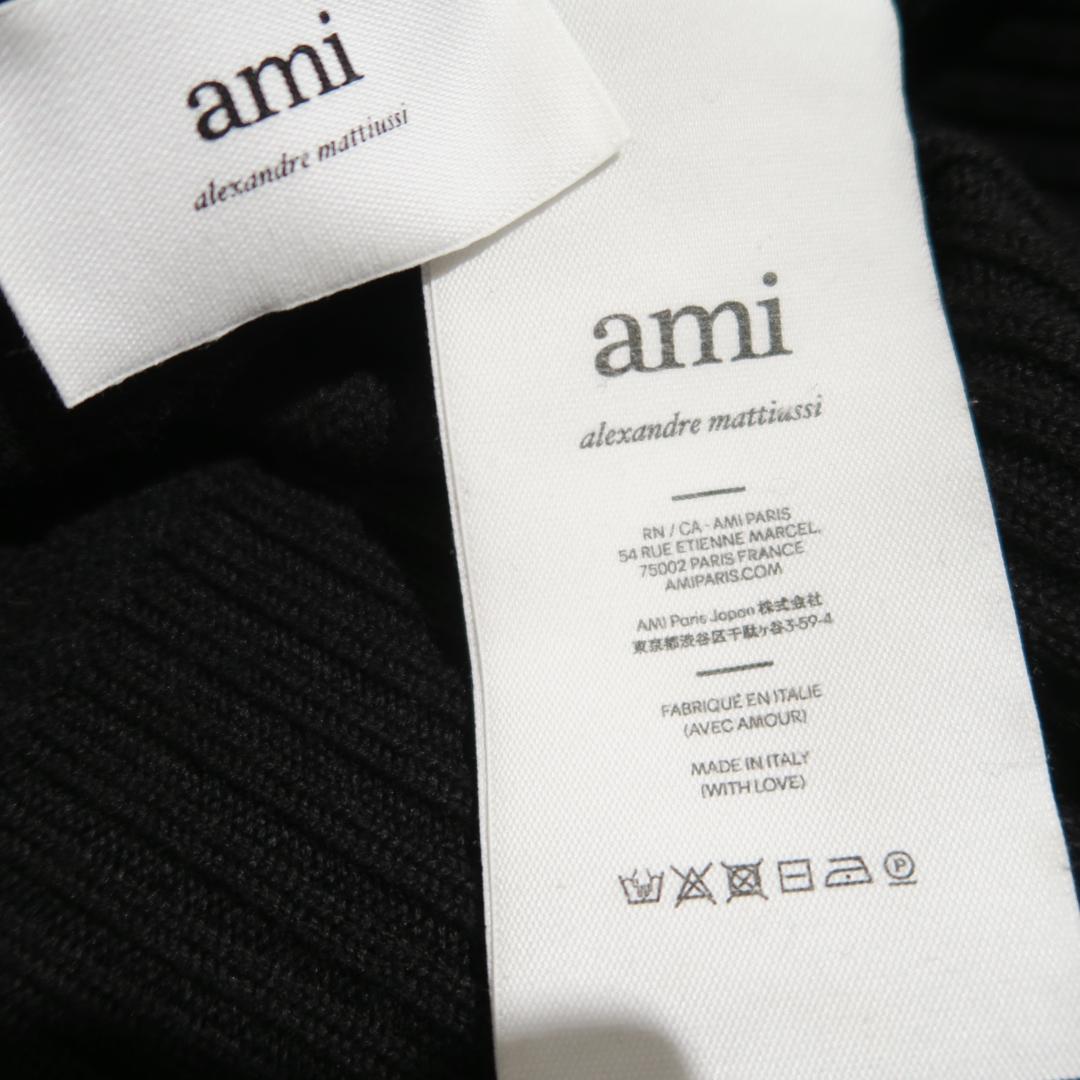 Ami Paris クルーネック ハートロゴ セーター XL ブラック ニット