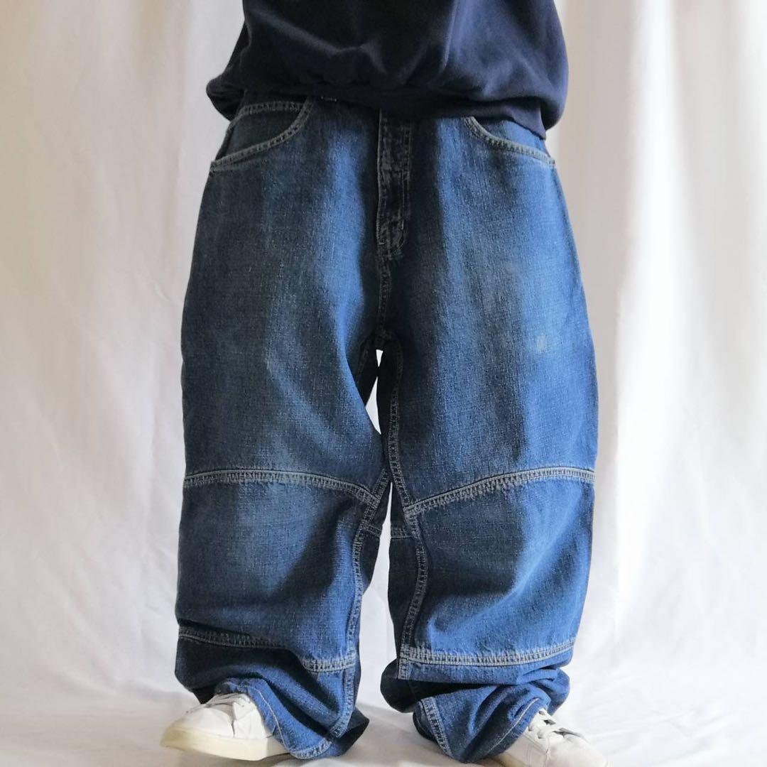 90s Anchor Blue アンカーブルー 極太 デニム ダブルニー W36