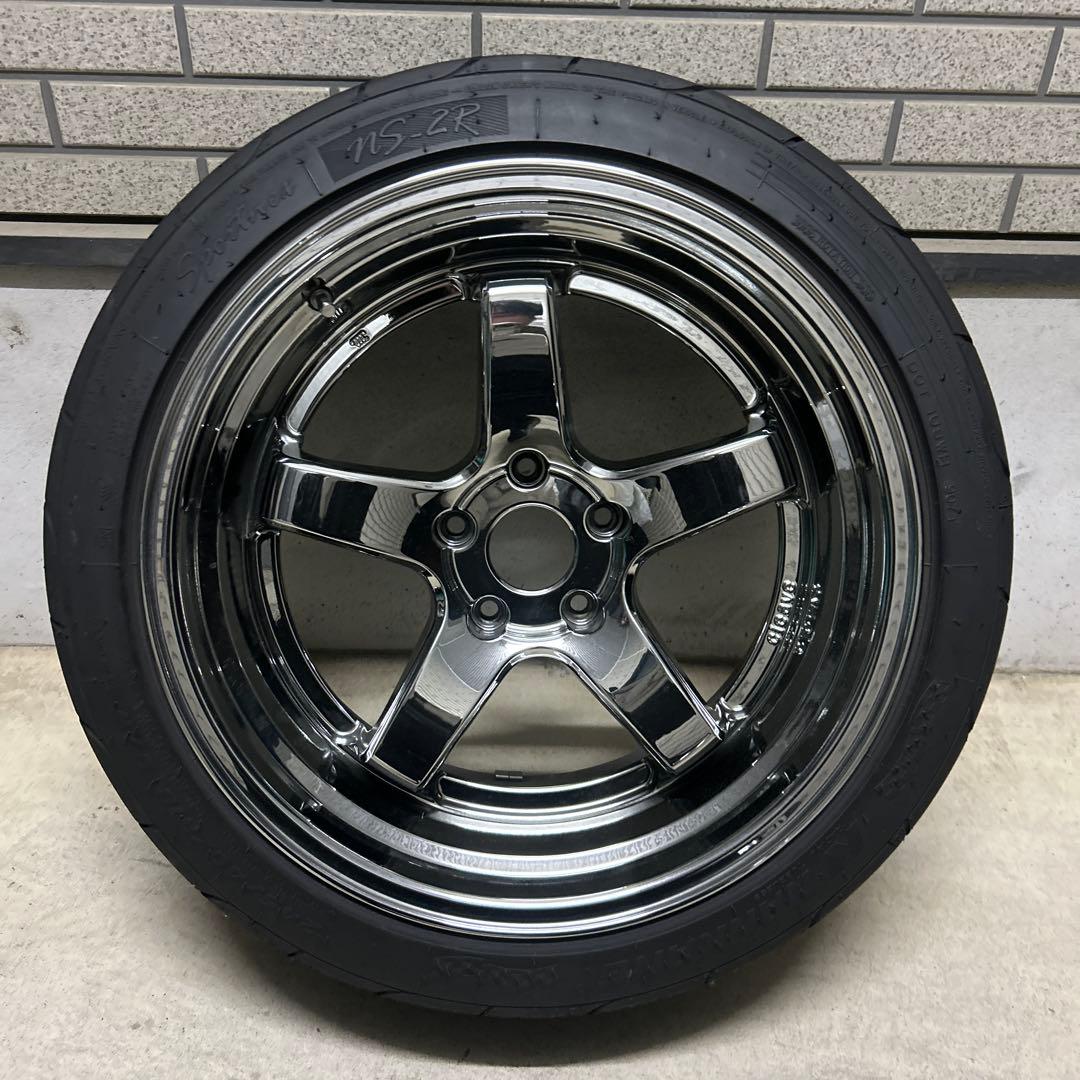 美品 18インチ CLEAVE RACING FL53 タイヤ付き 4本セット