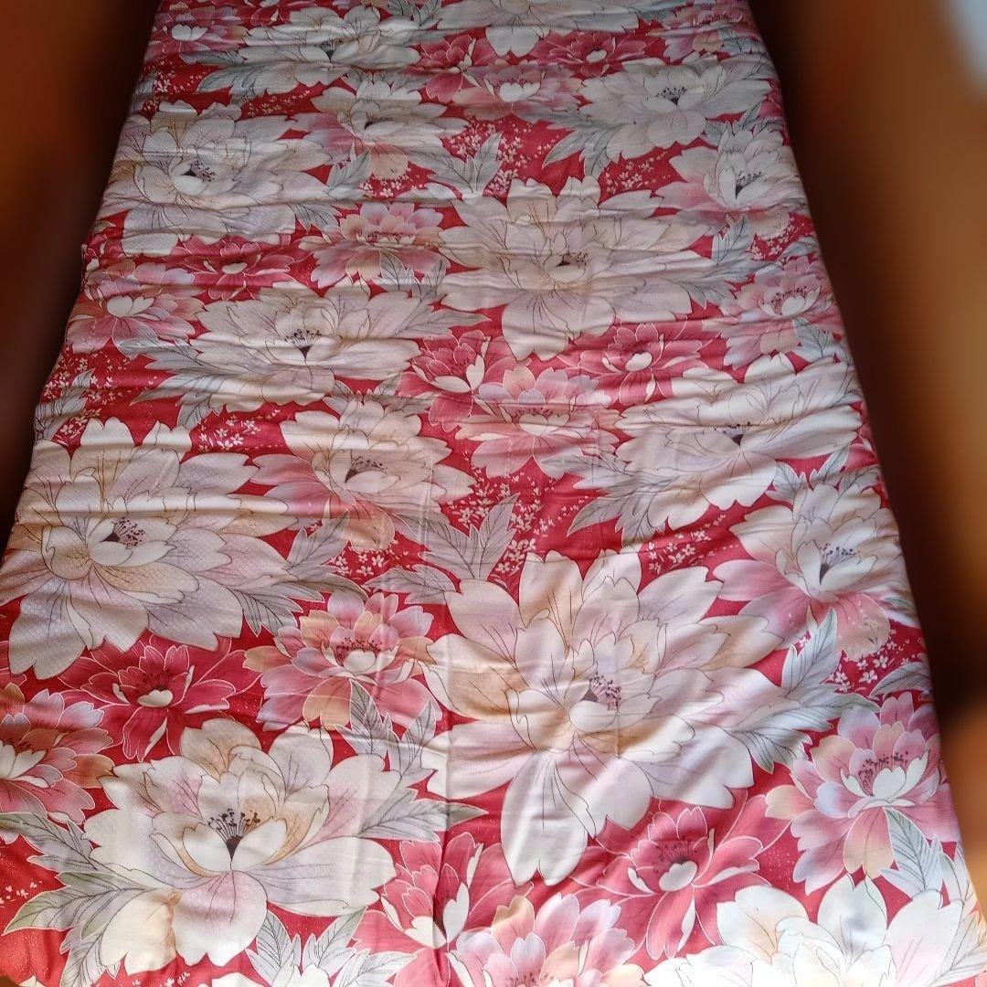 あけちゃん様用　花柄ピンク系布団セット　掛け布団カバー付　敷布団