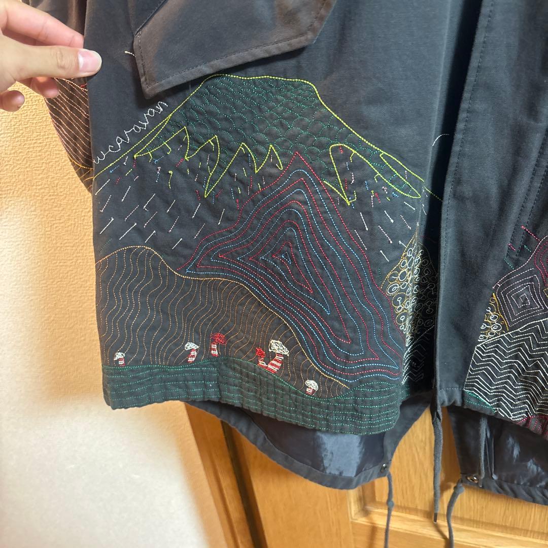 go slow caravan 刺繍モッズコート