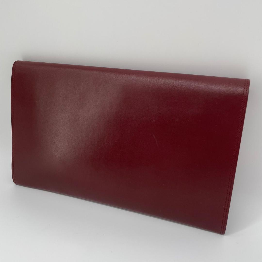 11493✨カルティエ クラッチバッグ マストライン レザー ボルドー