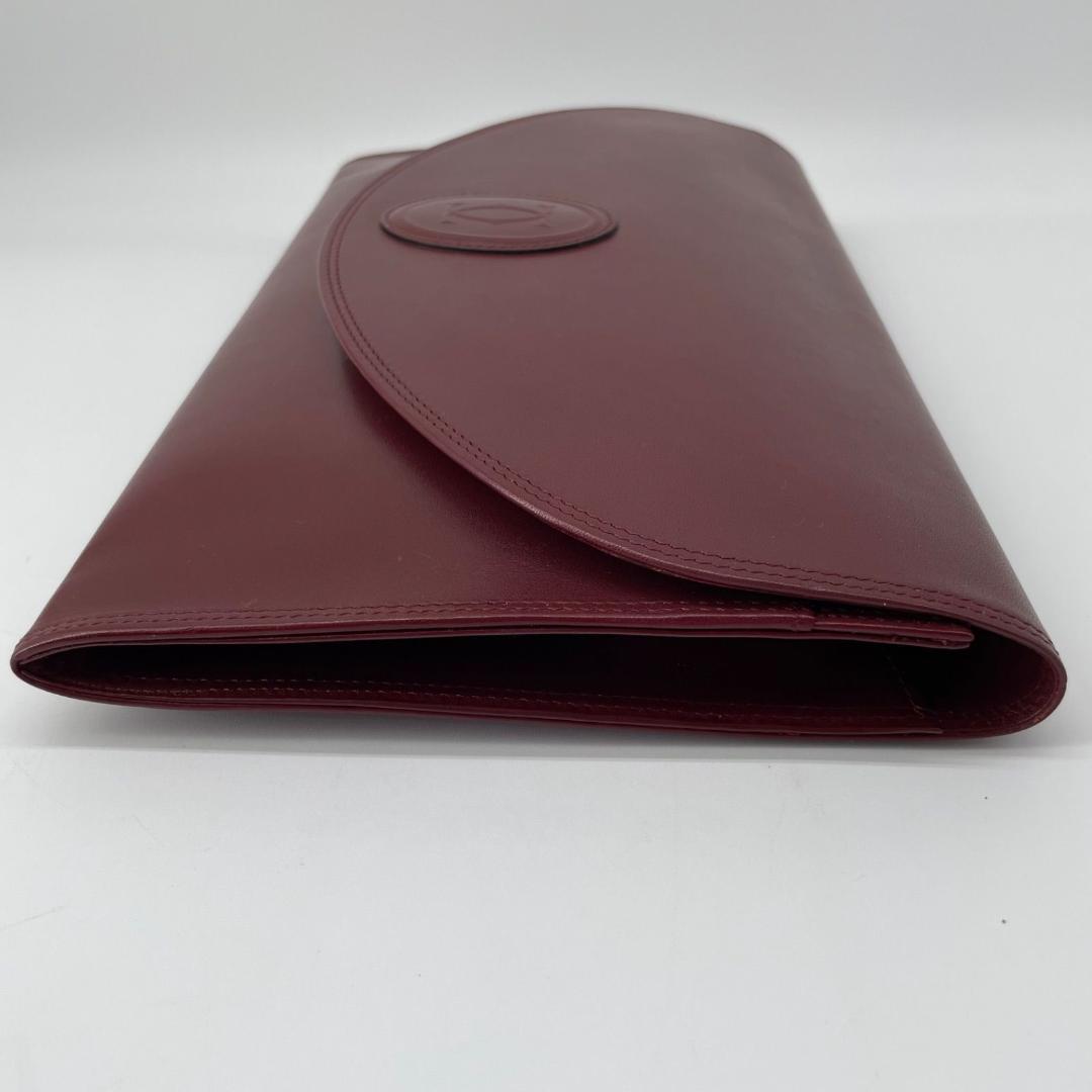 11493✨カルティエ クラッチバッグ マストライン レザー ボルドー