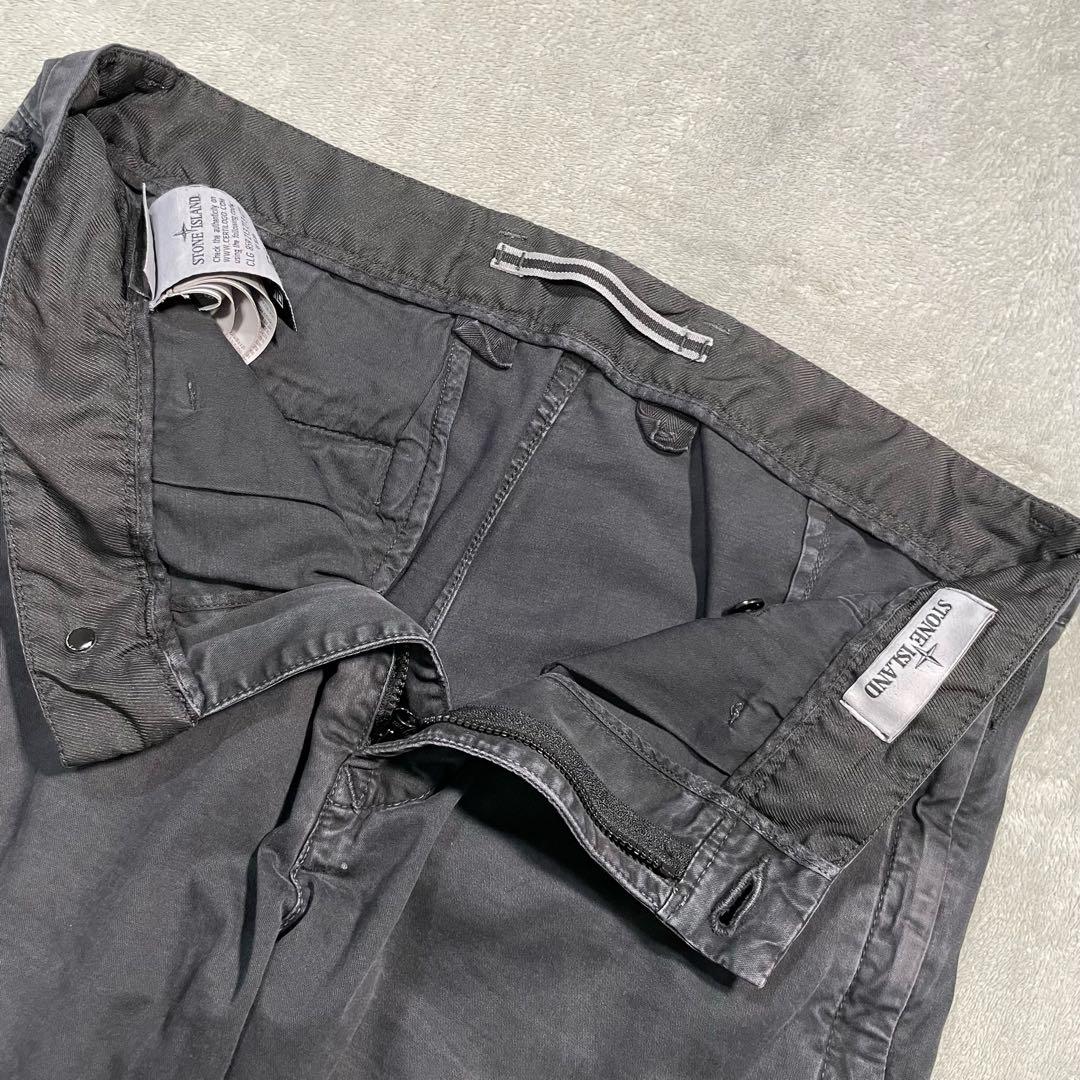 ストーンアイランド　カーゴパンツ　ブラック　W30