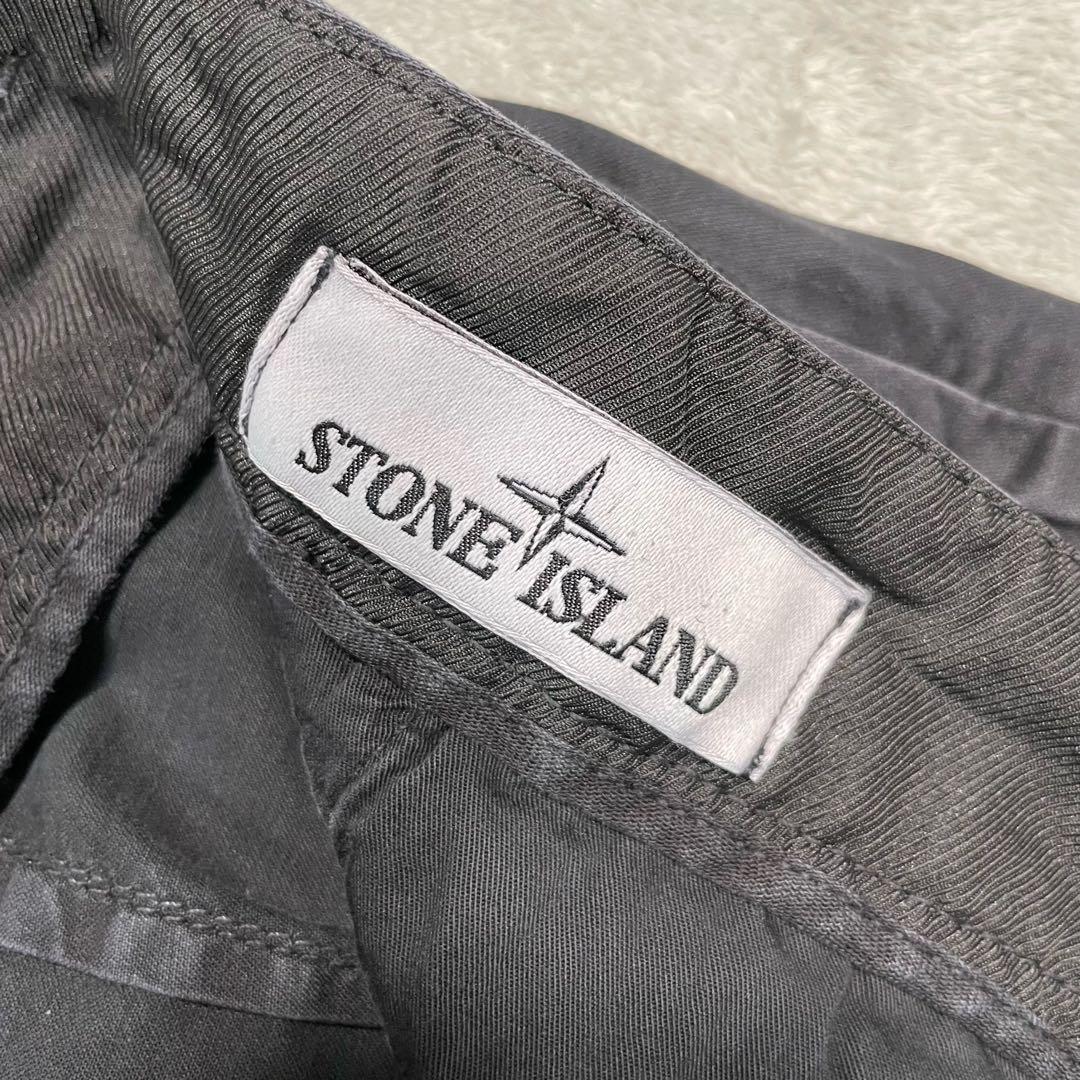 ストーンアイランド　カーゴパンツ　ブラック　W30