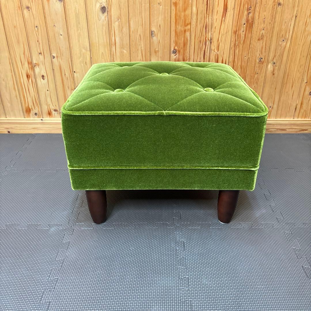 カリモク60 X36206 モケットグリーン オットマン
