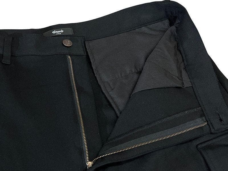 美品 23SS グラム クロップド サルエル カーゴ パンツ 黒 ブラック L