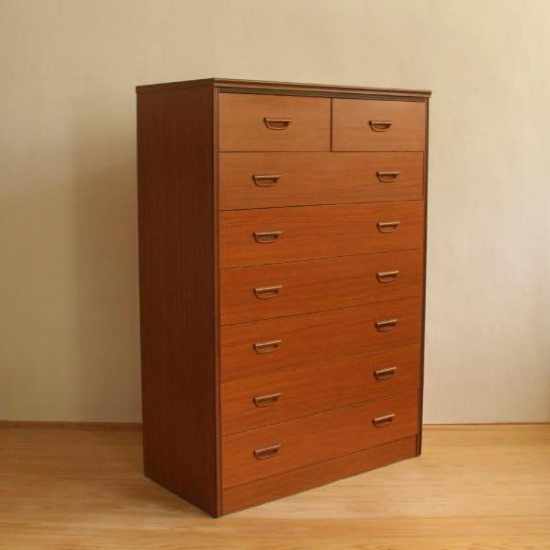 洋服タンス　チェスト　木製　ナチュラル　昭和レトロ　古道具　古家具　家具