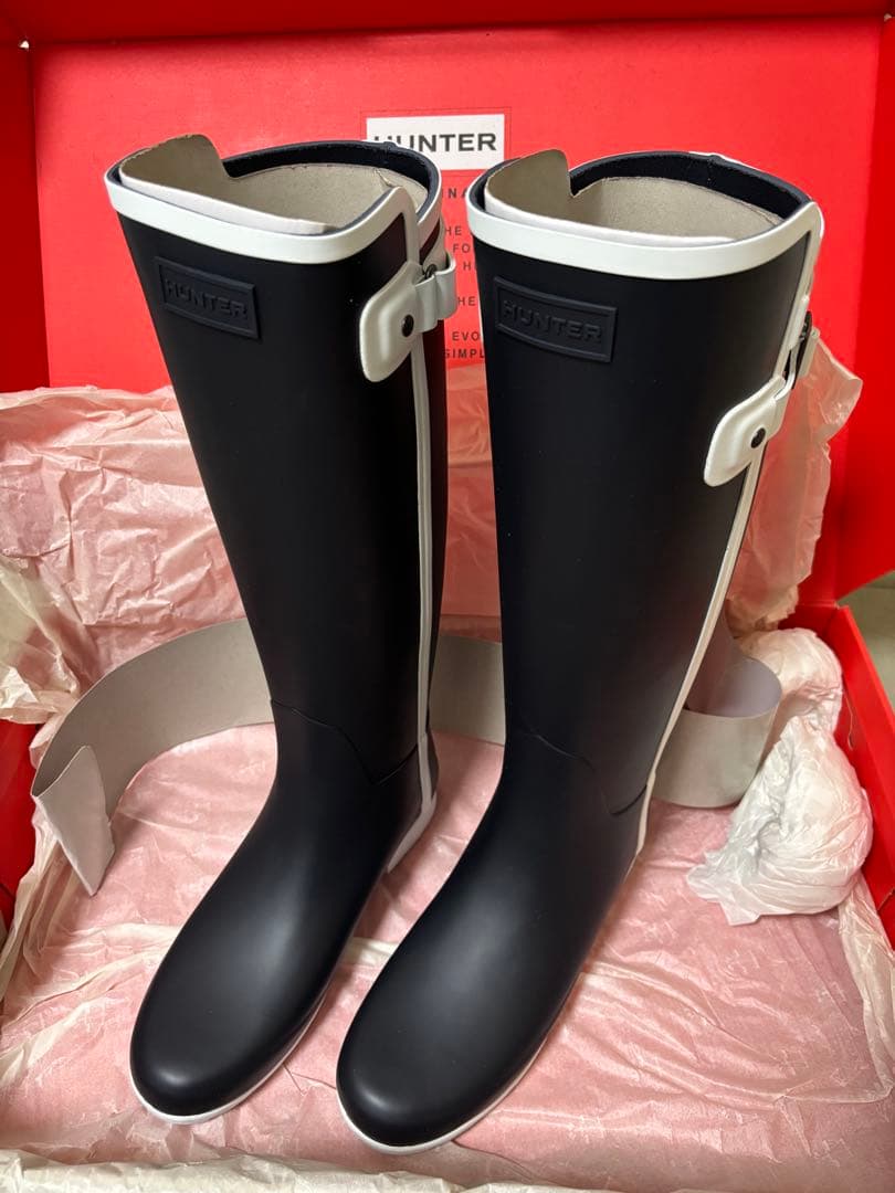★新品★HUNTERリファインドスリムフィット コントラストトールブーツ25cm