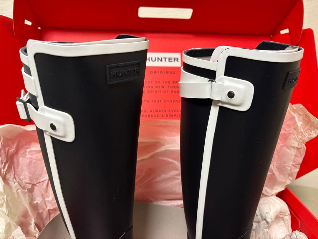 ★新品★HUNTERリファインドスリムフィット コントラストトールブーツ25cm