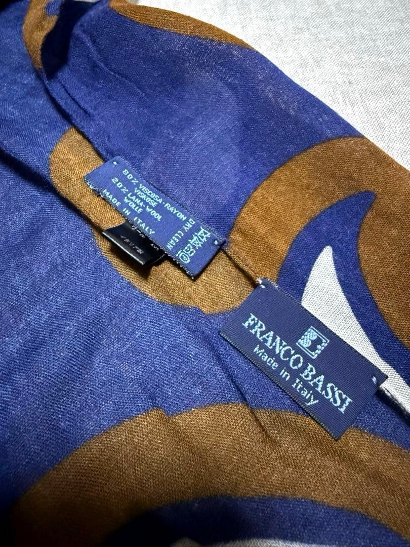 FRANCO BASSI／フランコバッシ／ストール／ペイズリー／Italy製