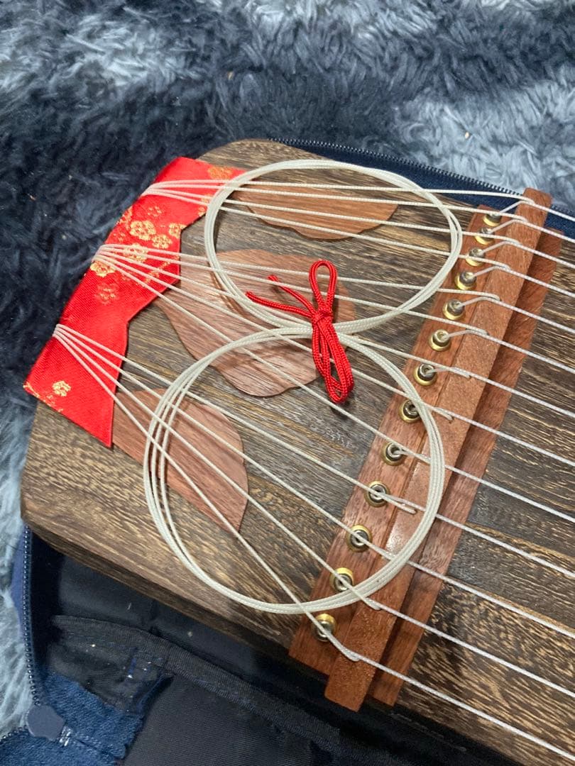 B）美品 ゼンオン 全音 文化箏 羽音 弦楽器 付属品 ソフトケース付き