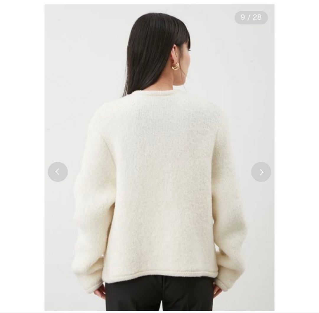 ［Aw］金釦ムートンライクボアニットカーディガン ミラオーウェン