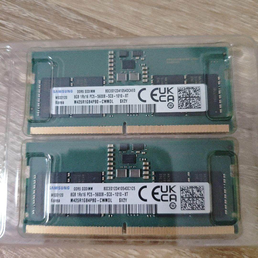 Samsung DDR5 16GB (2 x 8GB) ノートPc用 メモリー
