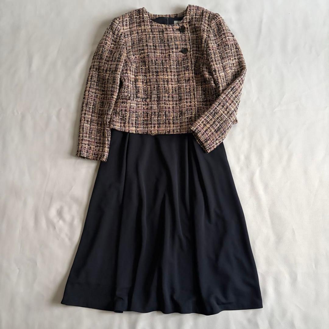 【セオリーリュクス】ワンピース　PEBIAL DERRIE 　ネイビー　36