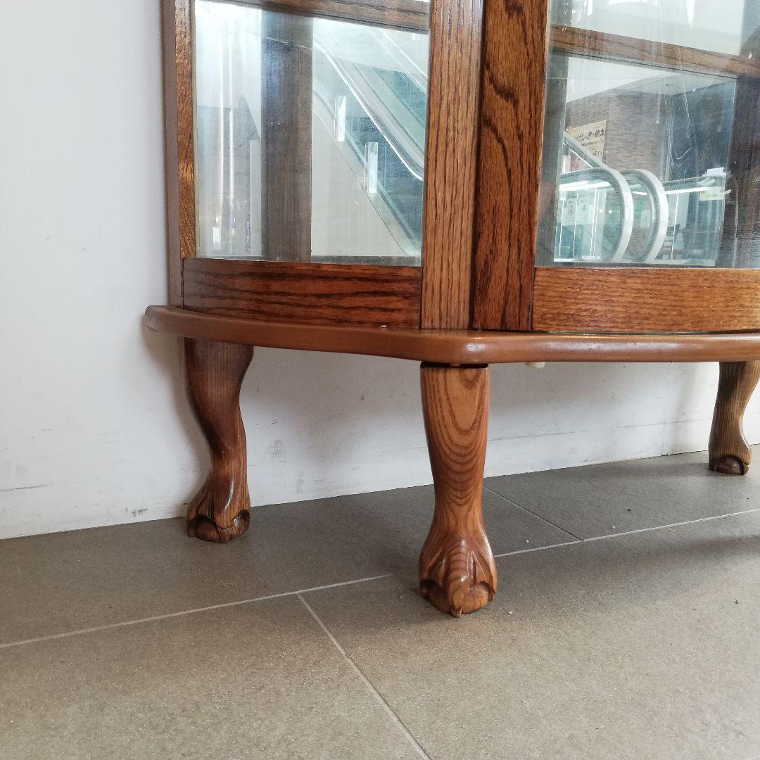 Φ ドラゴンクロウ ガラスキャビネット ハーフムーン型 アンティーク