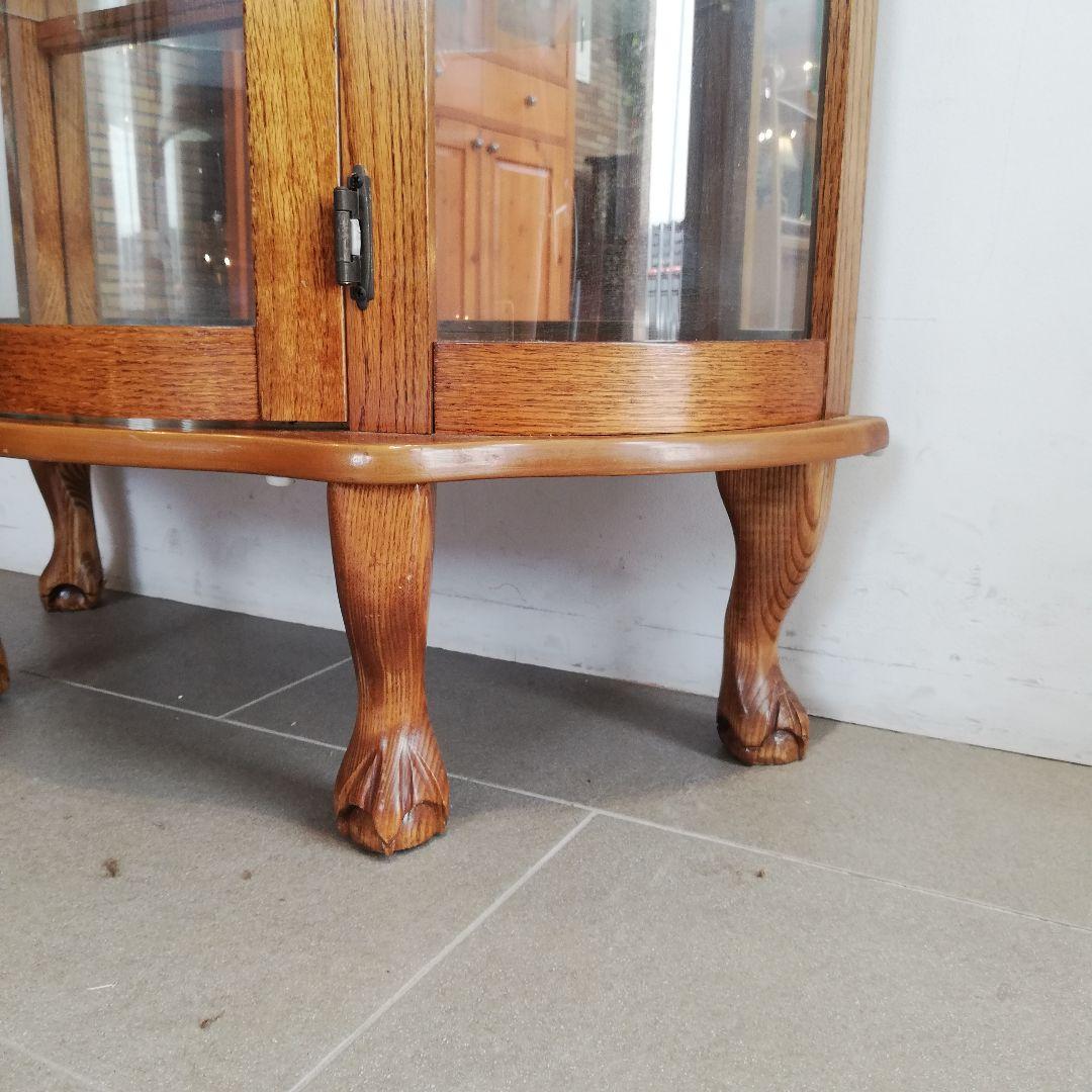 Φ ドラゴンクロウ ガラスキャビネット ハーフムーン型 アンティーク