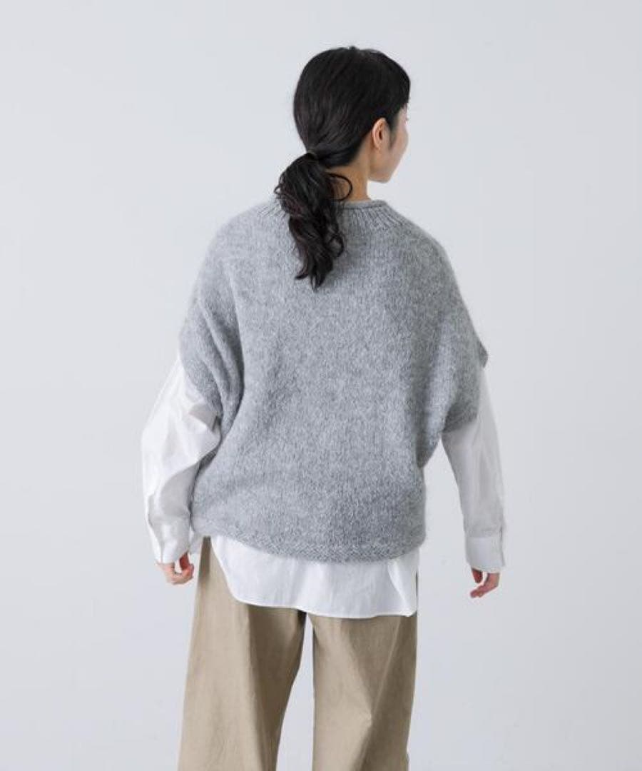 かぐれ 　アルパカルーズベスト　 グレー