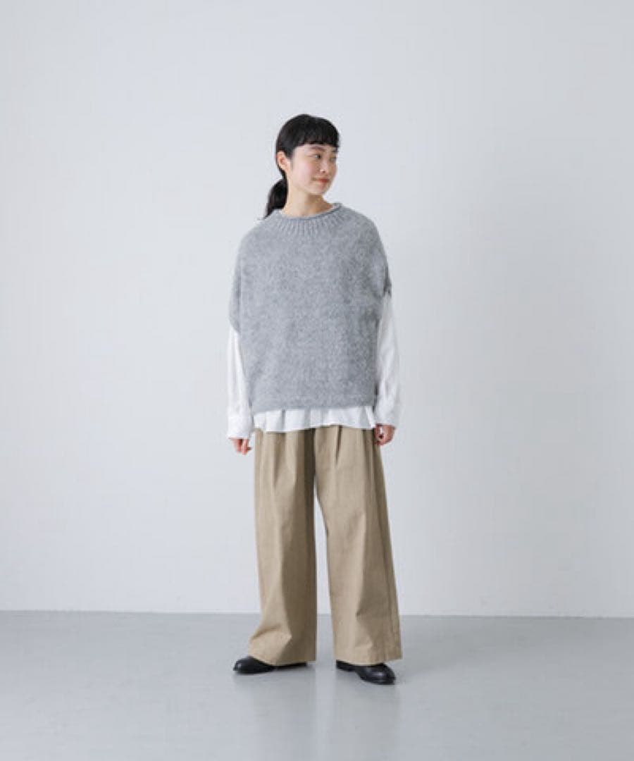 かぐれ 　アルパカルーズベスト　 グレー