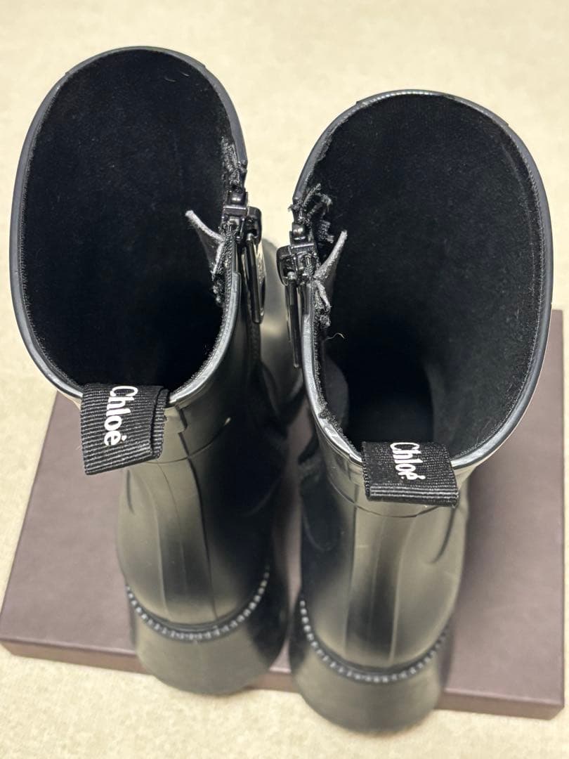 Chloé 37 ブラック 長靴・レインブーツ