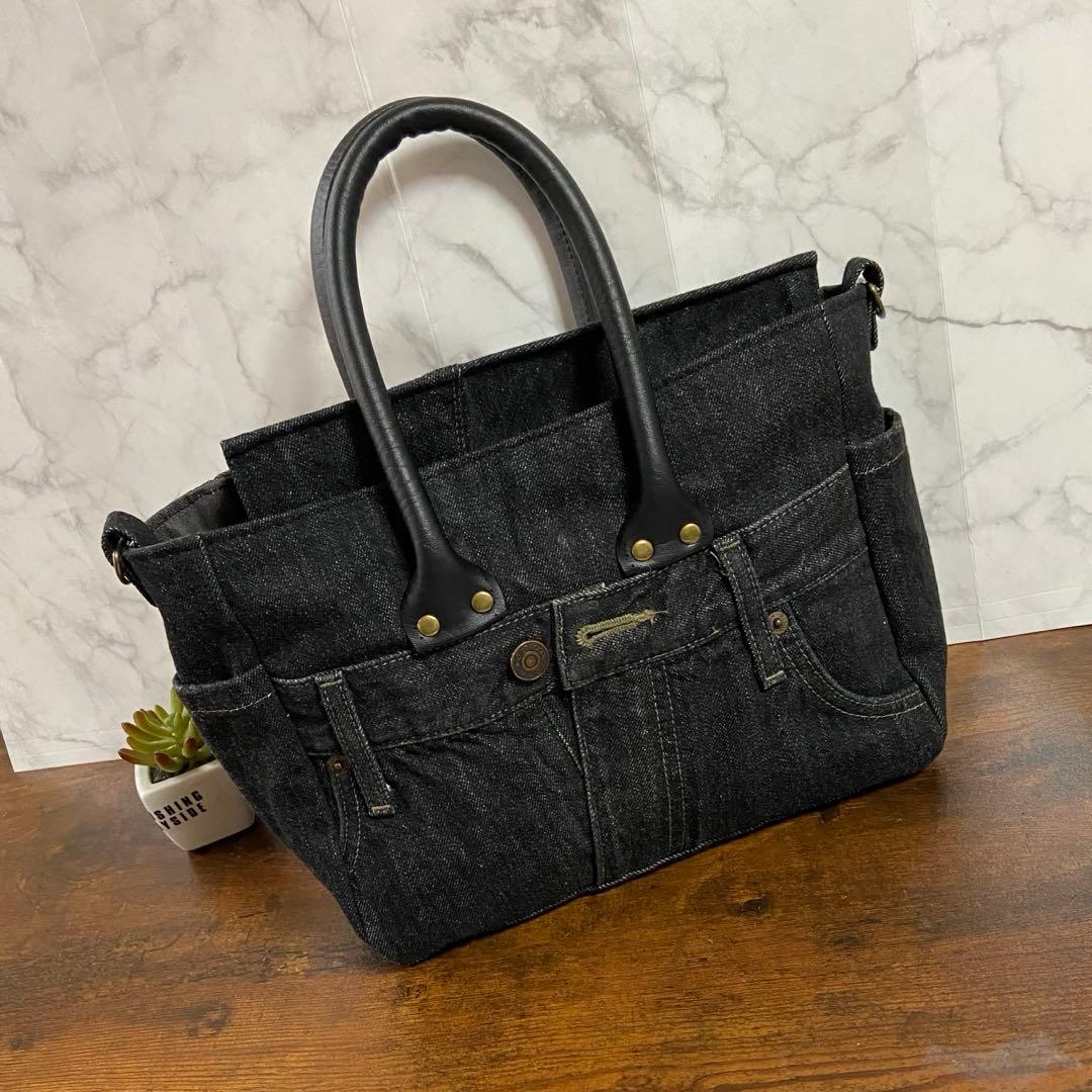 専用*No.28 デニムリメイク【デニムバッグ】ハンドメイド